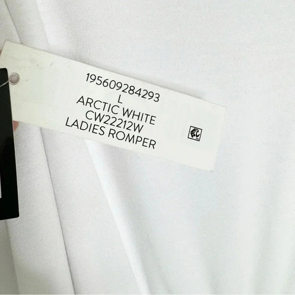 CALIFORNIA WAVES Junior Tie Waist Knit Swim Cover Up Romper White Size L NWT - Picture 4 of 9